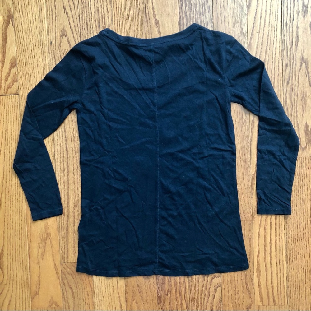 Abercrombie & Fitch Black Long-Sleeve Tee Frenchie Dog Graphic Girl’s Size XL - Picture 8 of 9
